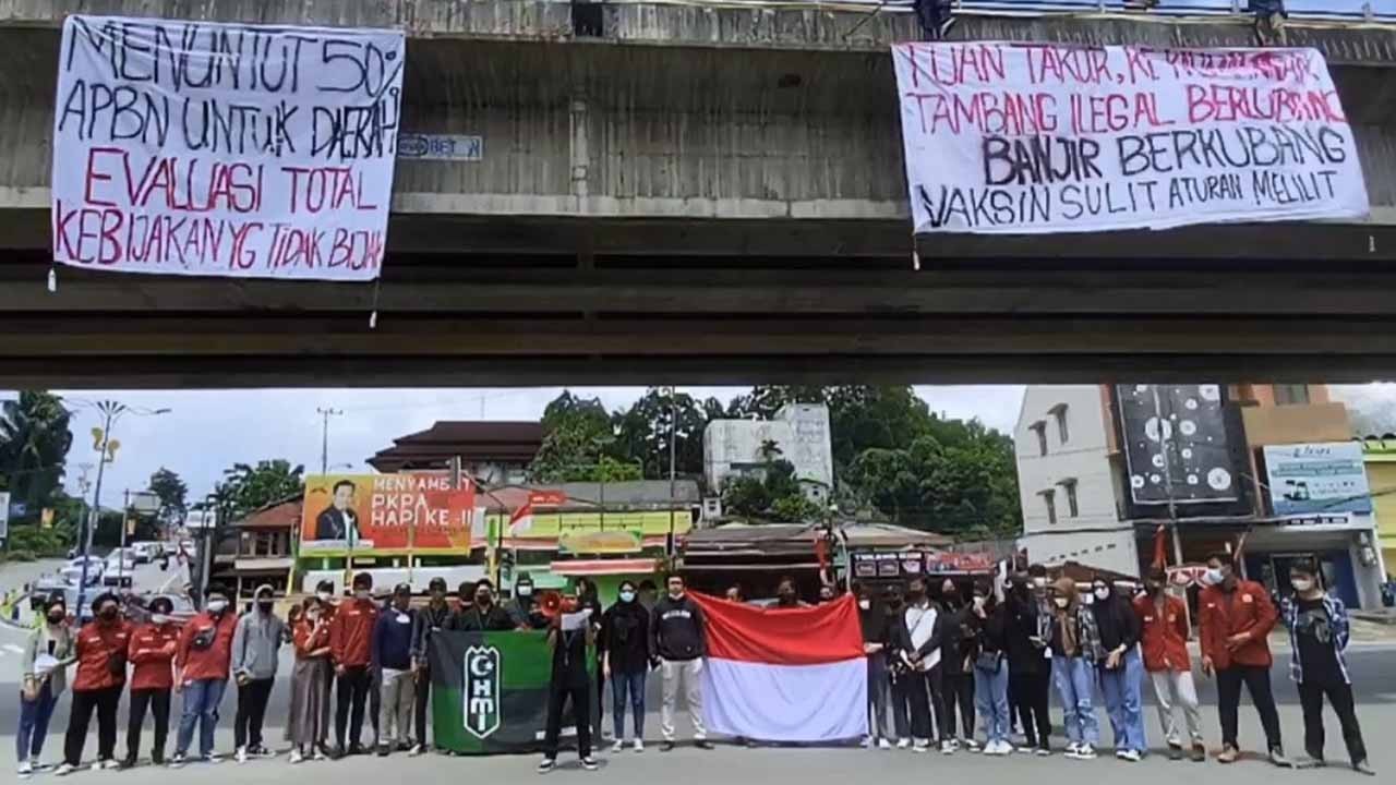 Aliansi Mahasiswa Samarinda Lawan Covid-19 Lakukan Aksi Damai