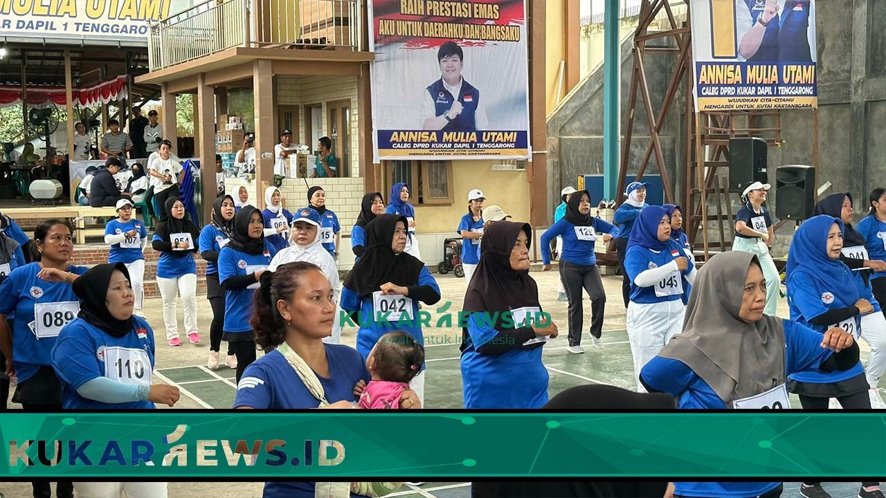 Sambut Kemerdekaan RI ke-78, Ratusan Ibu-ibu Ikuti Lomba Senam Yang Digelar Sahabat Annisa