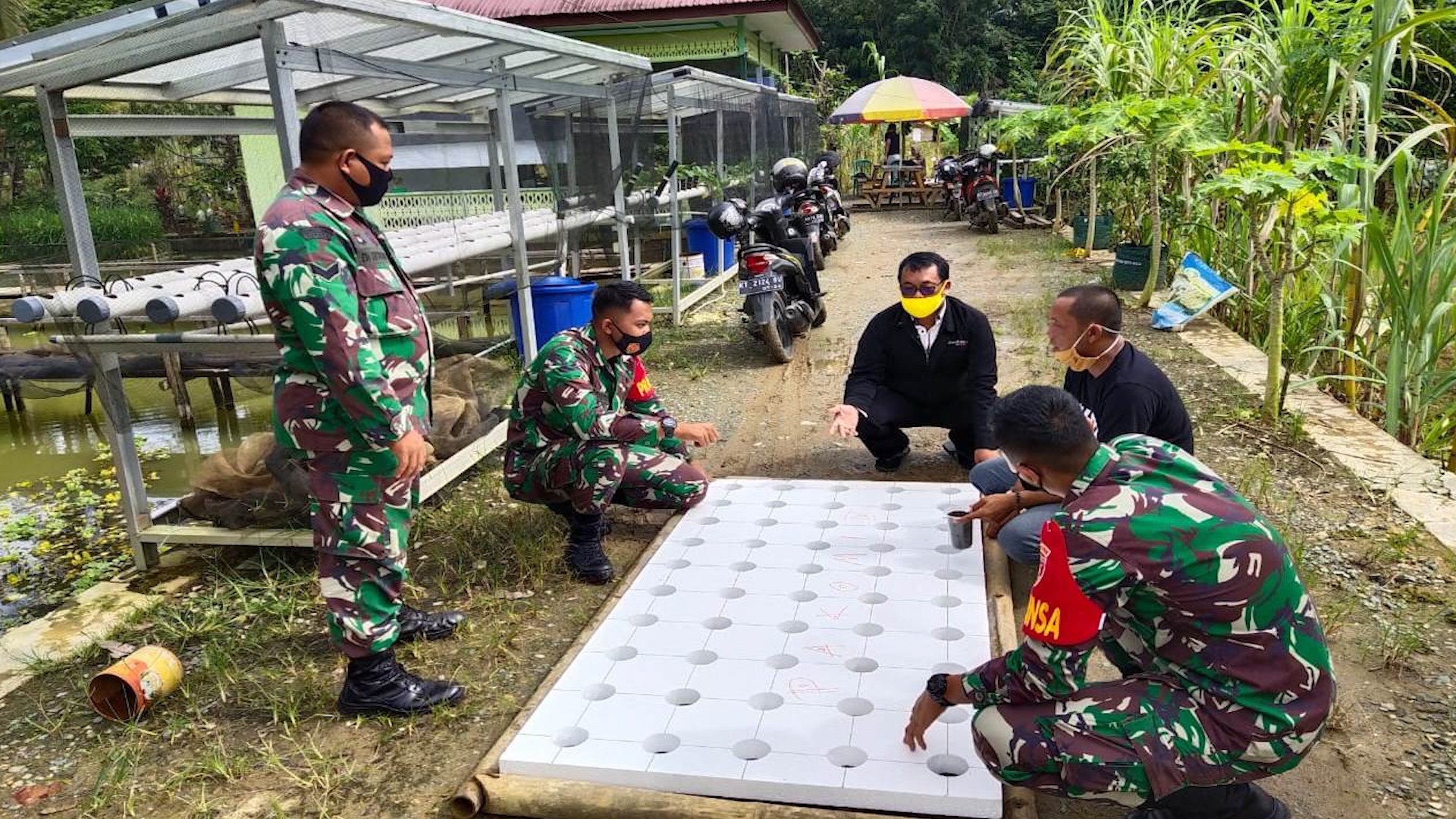 Gapoktan Panji Sejahtera Bersama TNI Kembangkan Padi Terapung