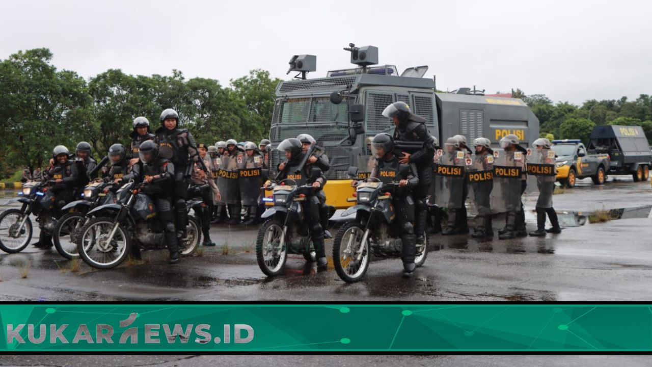 Polres Kutai Kartanegara Gelar Latihan Dalmas Jelang Pemungutan Suara Ulang