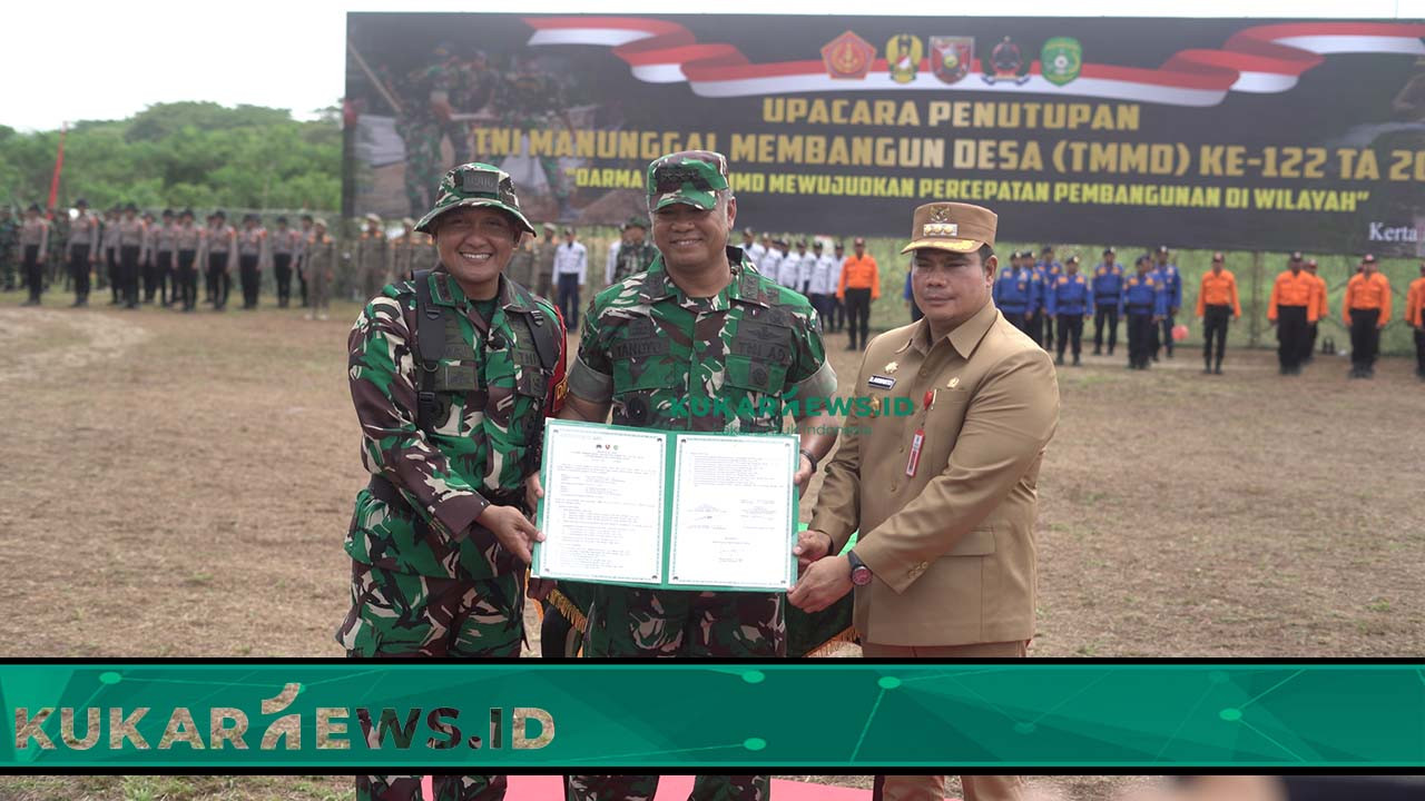 Sasaran Capai Target, Wakasad Tutup TMMD ke-122 di Desa Kerta Buana