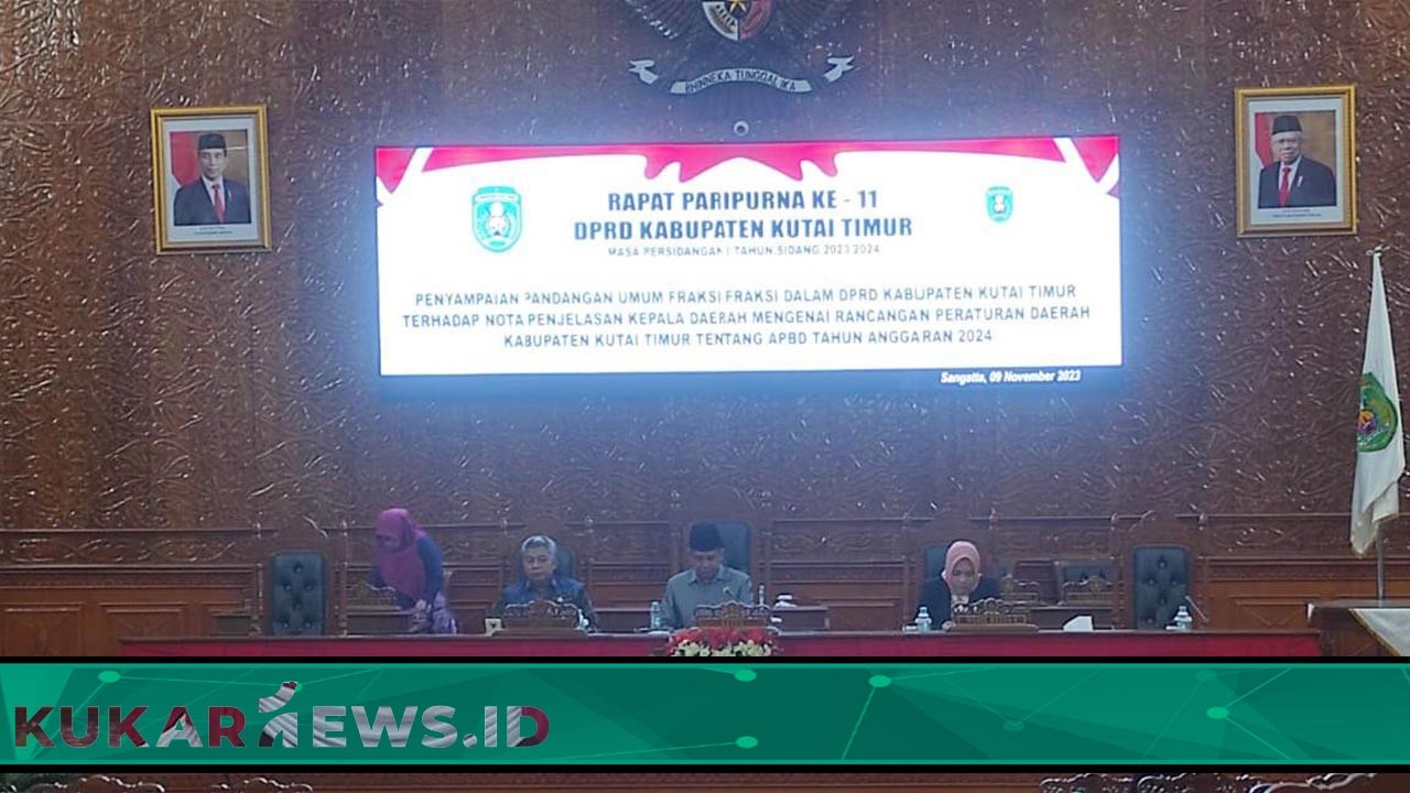 Penyampaian Pandangan Umum Fraksi-fraksi DPRD Kutim Terhadap Nota Pengantar Ranperda APBD 2024