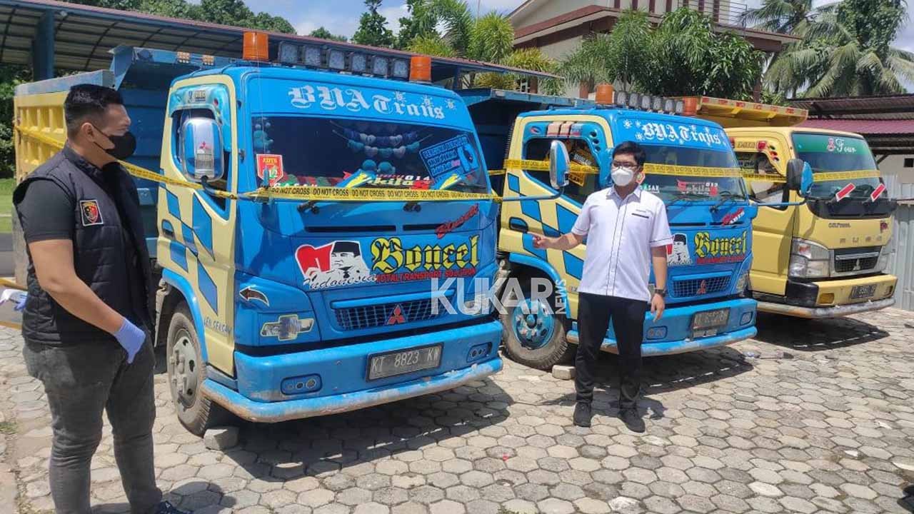 Polres Kukar Tangkap Penambang Pasir Putih Ilegal, Omzet Sehari Mencapai Puluhan Juta Rupiah