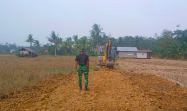 Jalan Usaha Tani TMMD Bantu Petani Dusun Tudungan