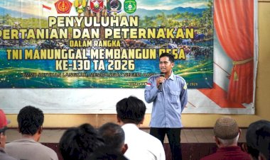 Buka Wawasan Petani dan Peternak, Kodim Kukar Gelar Penyuluhan Nonfisik TMMD 130 di Loa Kulu