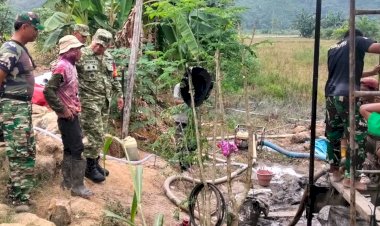Pastikan Mutu Konstruksi, Dansatgas TMMD 130 Tinjau Progres Sumur Bor Ke-2 di RT 04 Al-Hidayah