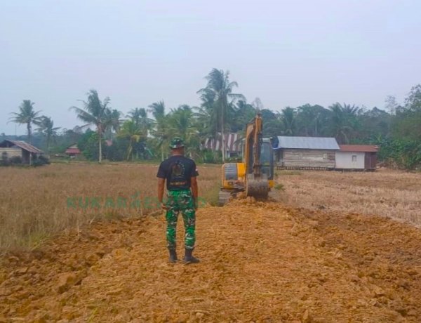 Jalan Usaha Tani TMMD Bantu Petani Dusun Tudungan