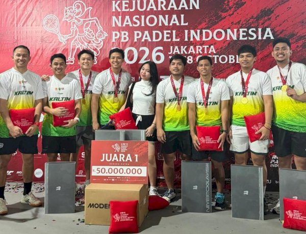 Padel Putra Kaltim Rebut Gelar Juara Kejurnas 2026, Taklukkan Jogjakarta 2-1