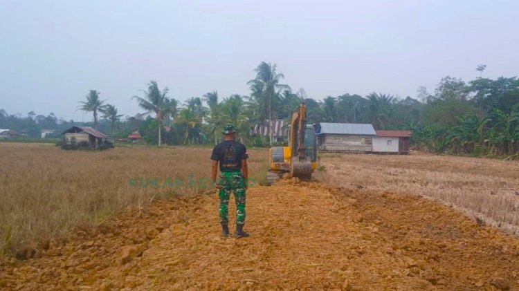 Jalan Usaha Tani TMMD Bantu Petani Dusun Tudungan